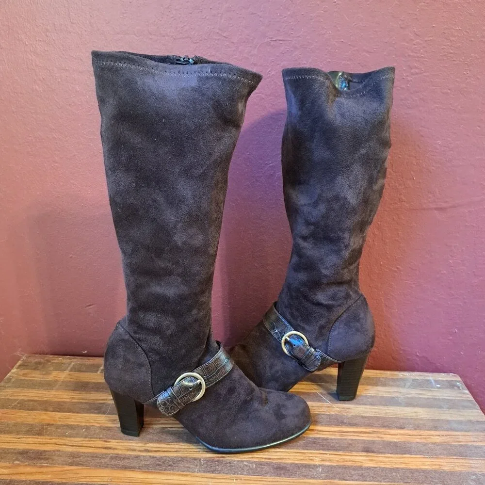 Faux Suede Boots - Picture 3 of 14